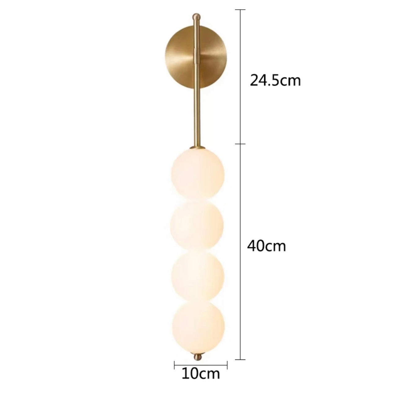 Apliques con bolas de cristal