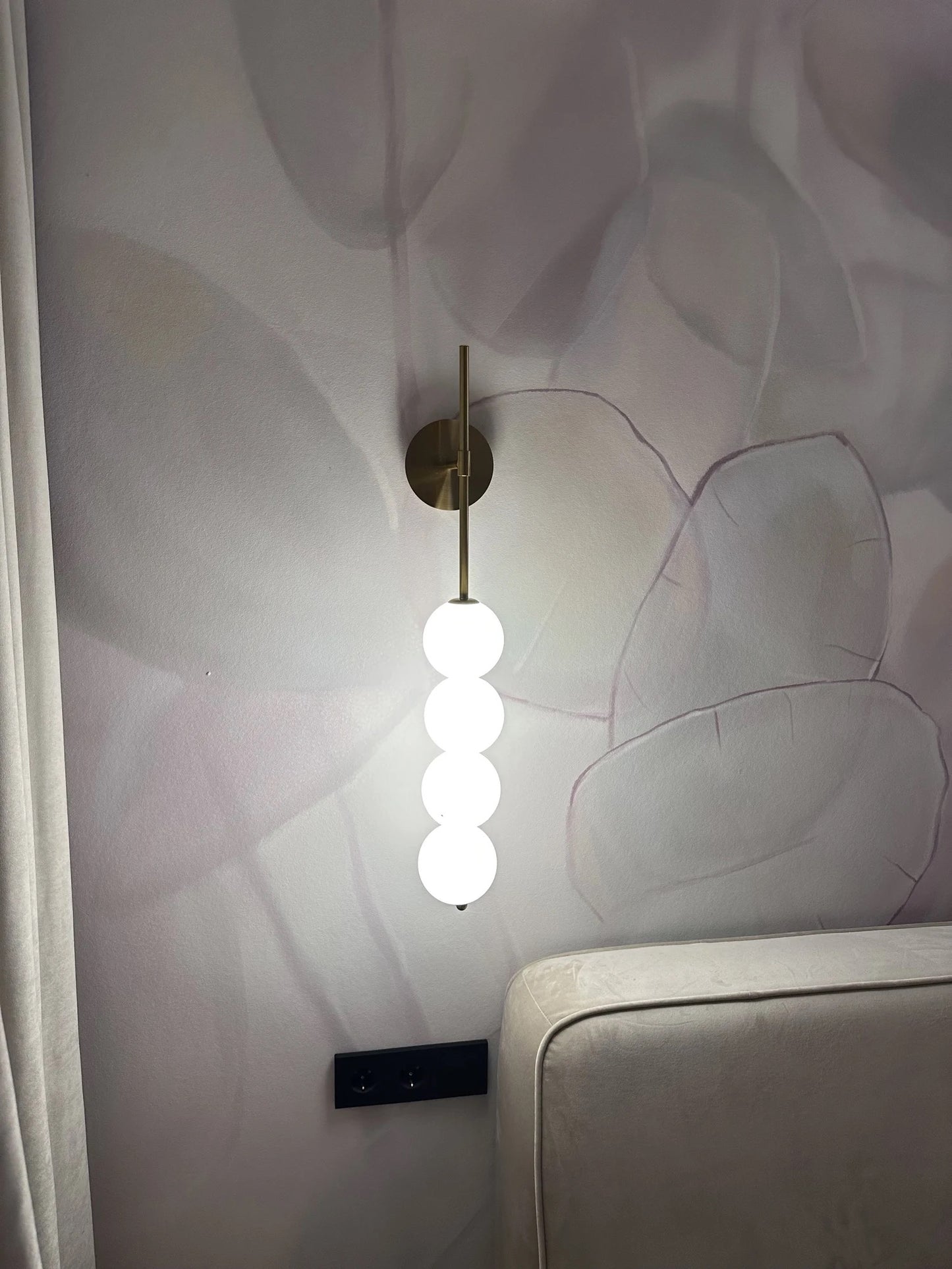 Apliques con bolas de cristal