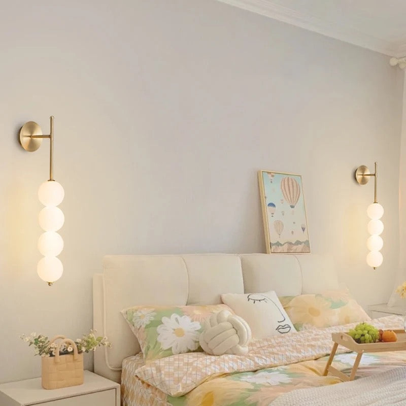 Apliques con bolas de cristal