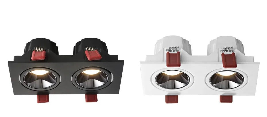 Focos led empotrables de doble cabezal