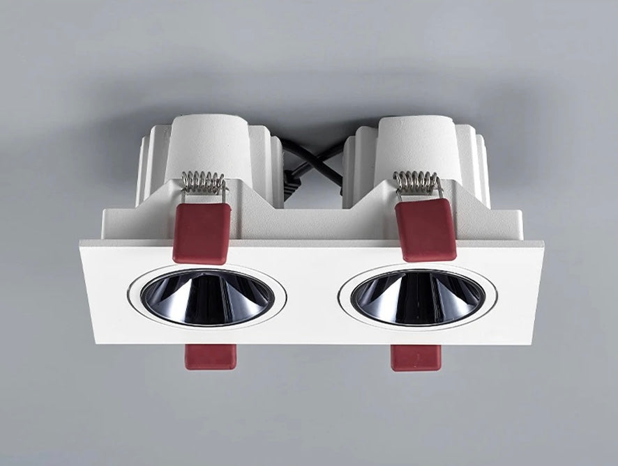 Focos led empotrables de doble cabezal