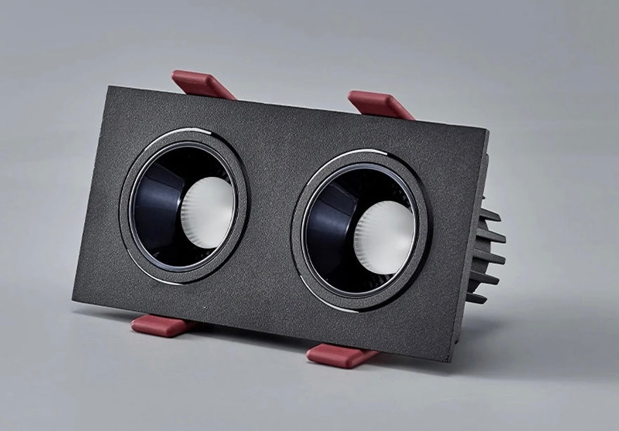 Focos led empotrables de doble cabezal