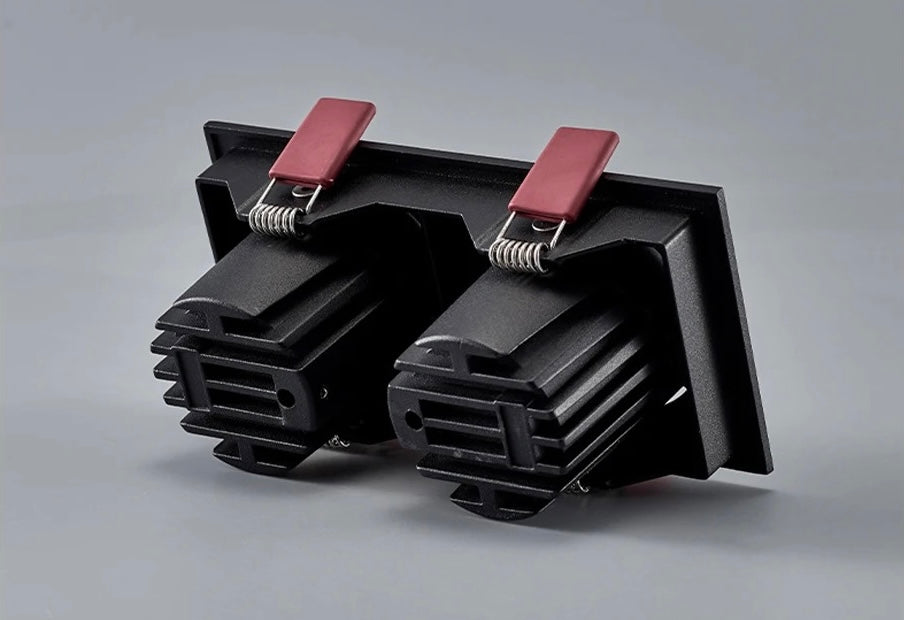 Focos led empotrables de doble cabezal