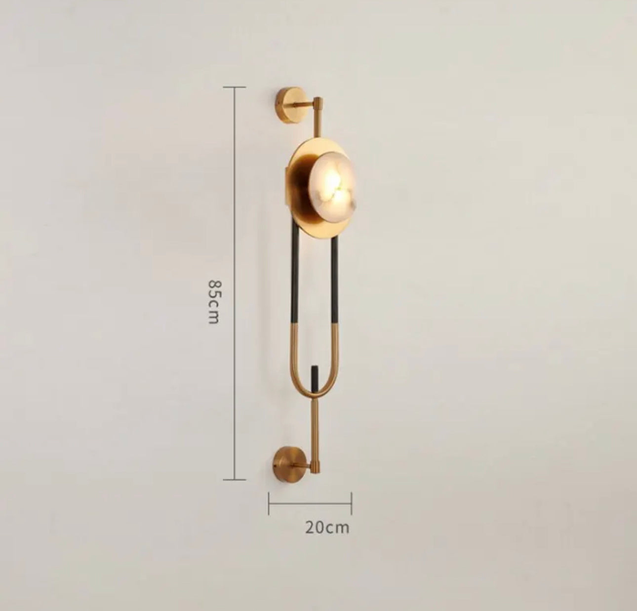 Aplique de pared con detalle en marmol