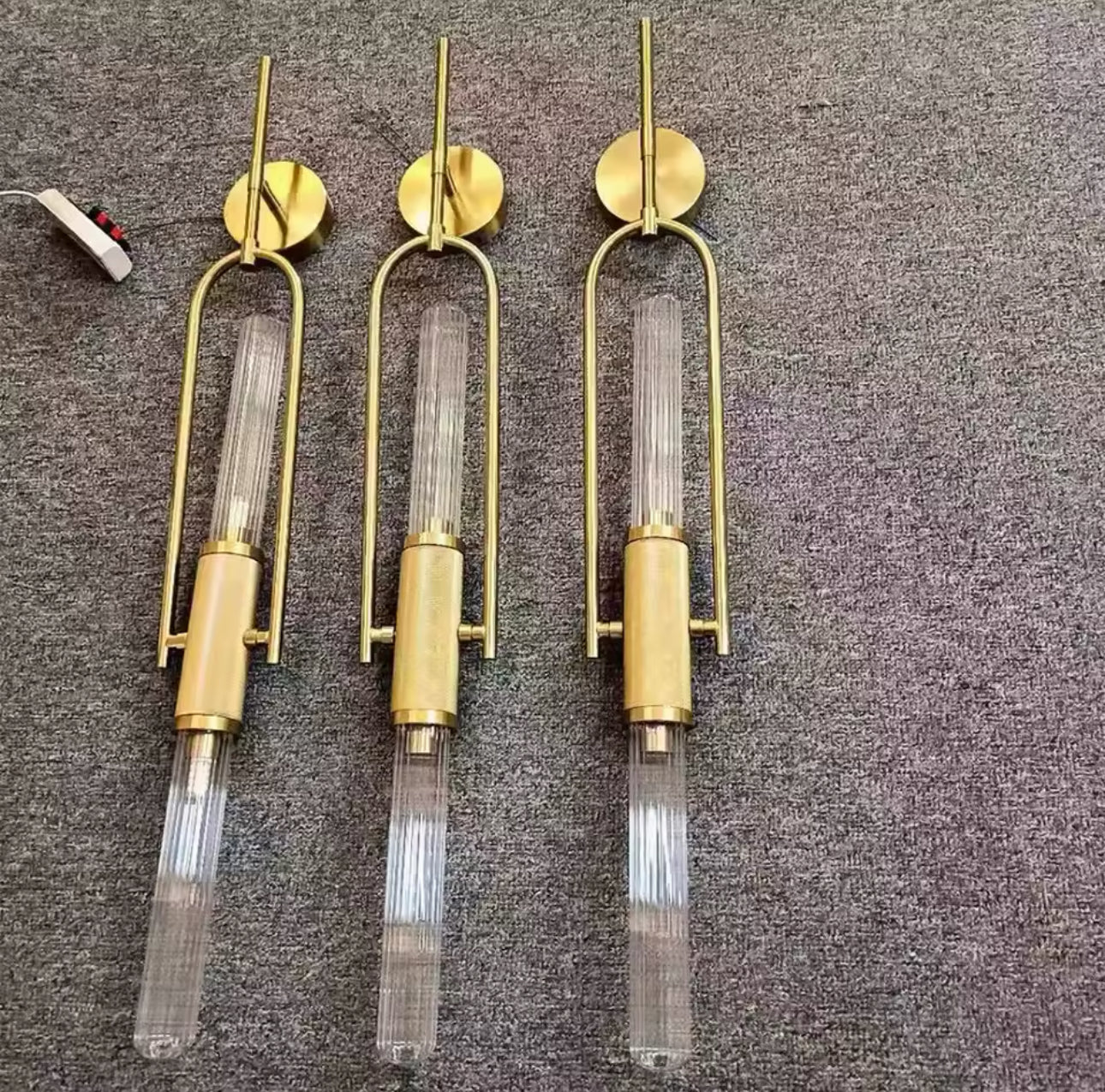 Lámpara de vidrio con doble luz