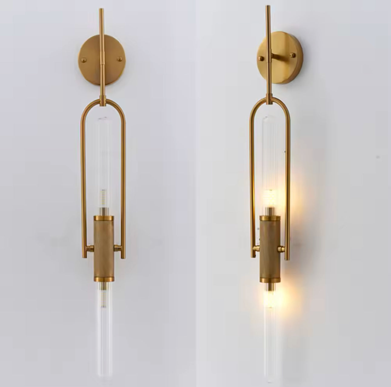 Lámpara de vidrio con doble luz