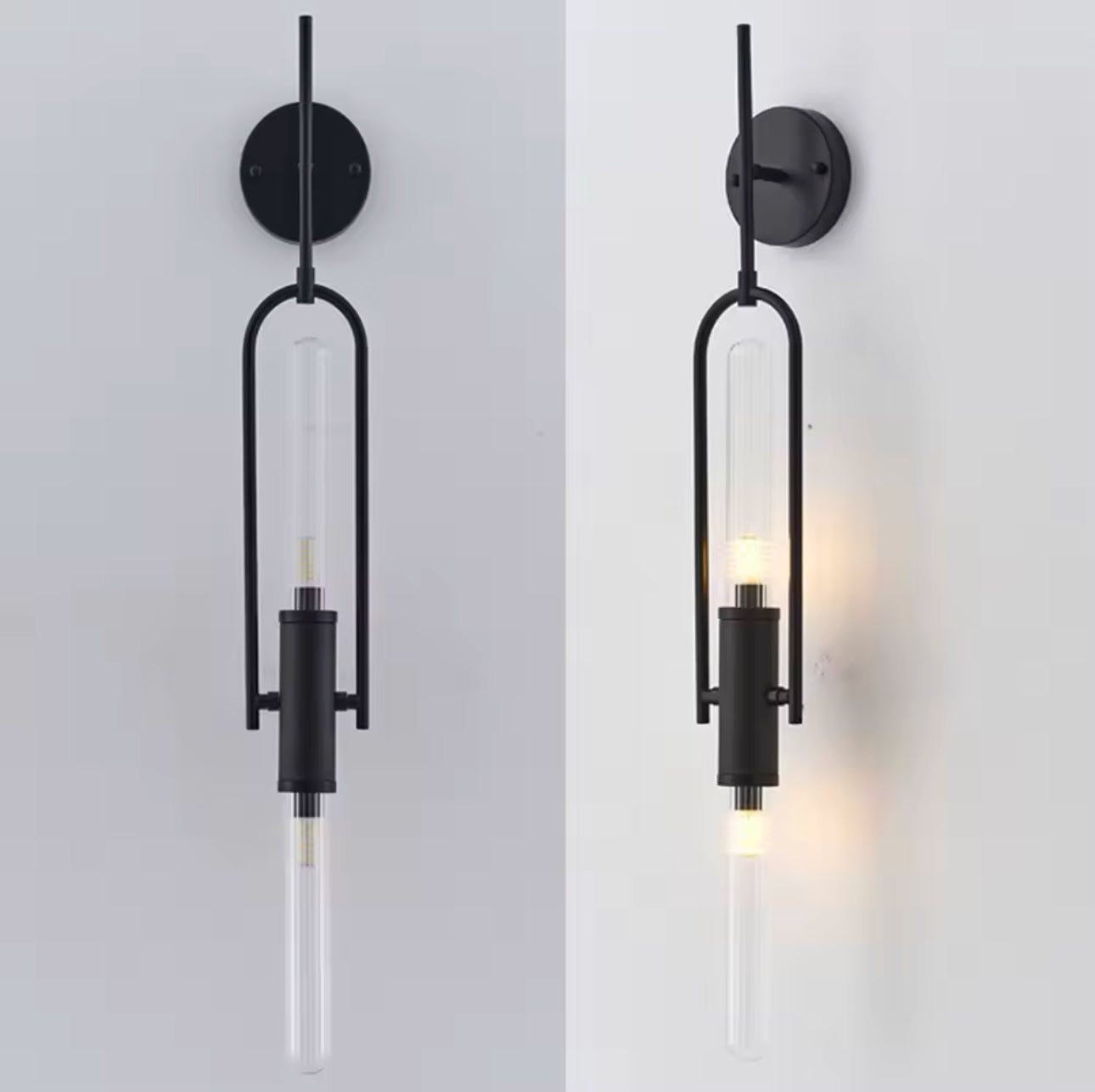 Lámpara de vidrio con doble luz
