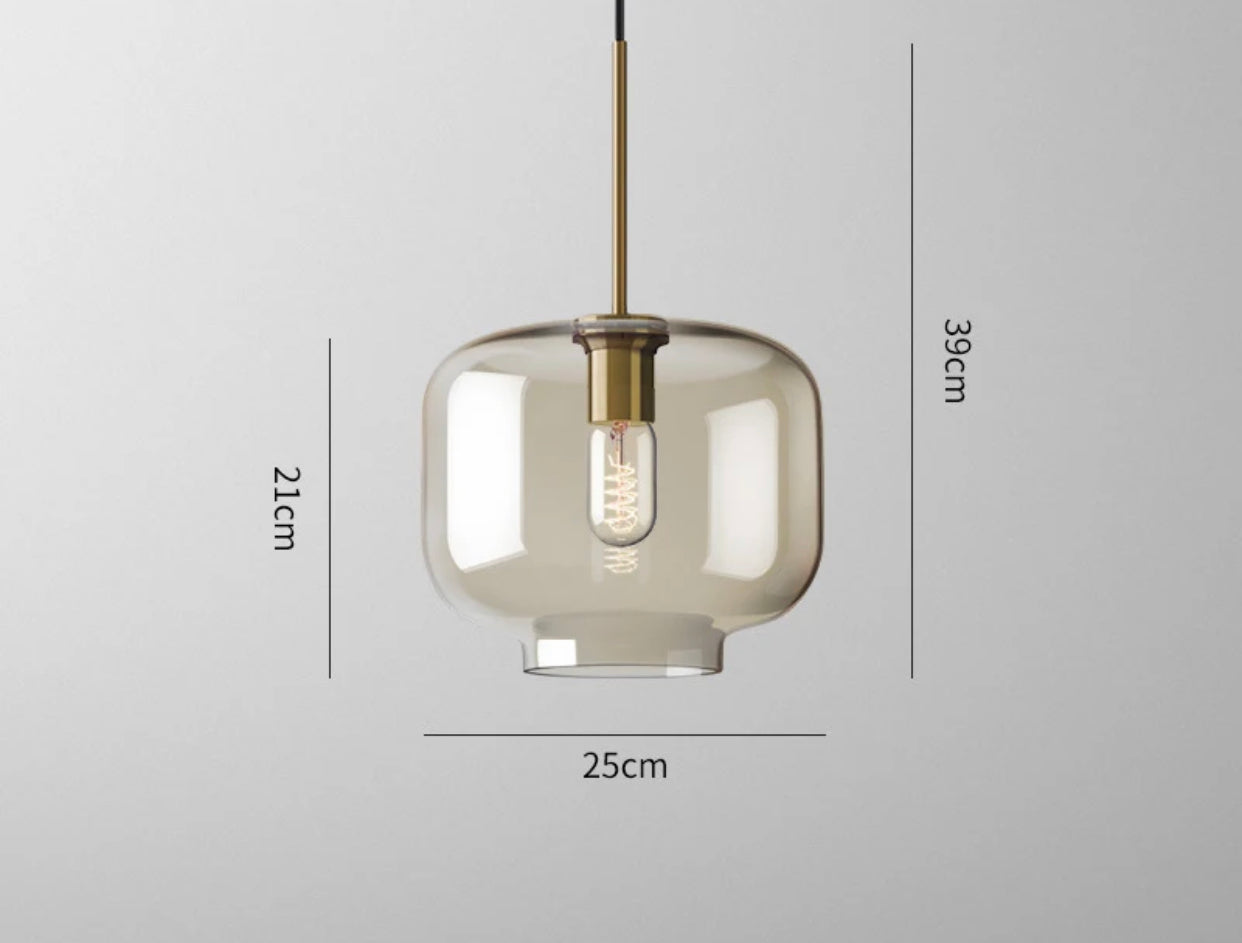 Lampara de cristal colgante