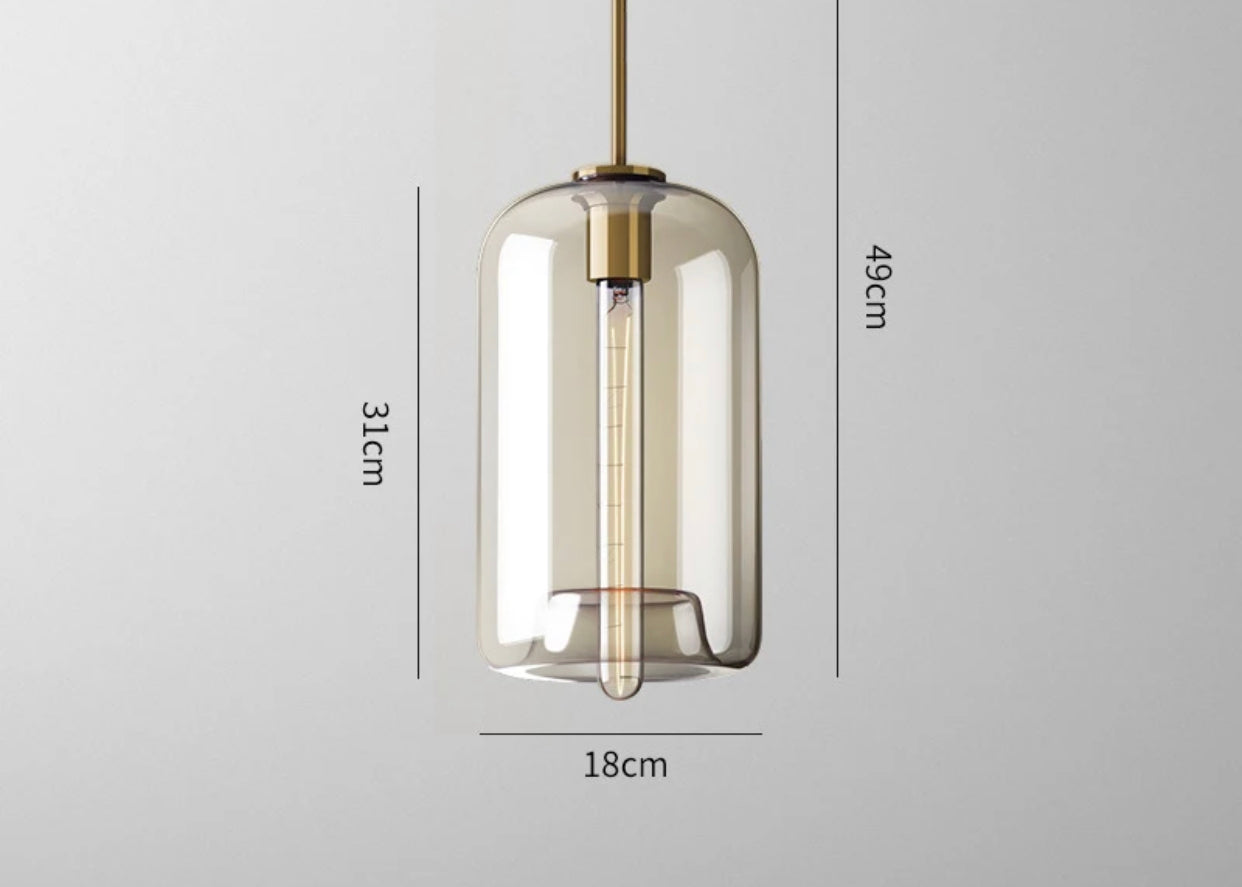 Lampara de cristal colgante