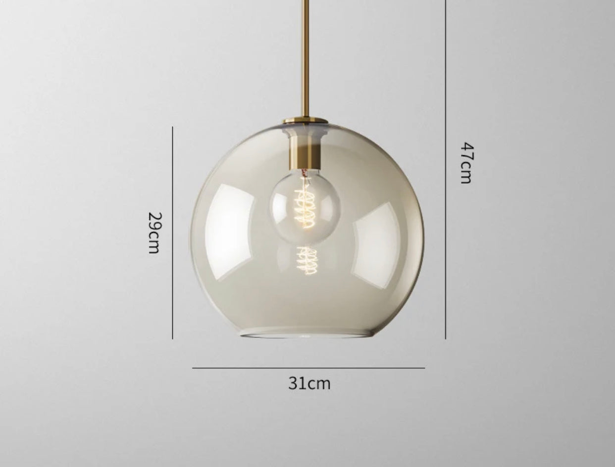 Lampara de cristal colgante