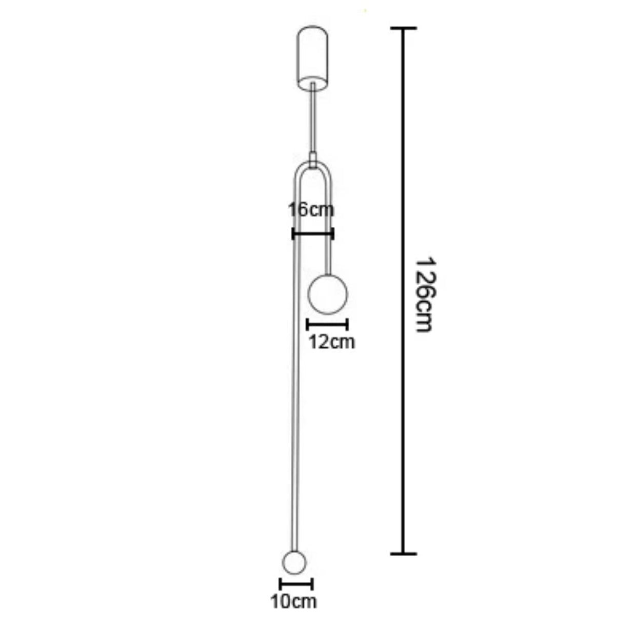 Lampara con bolas de cristal