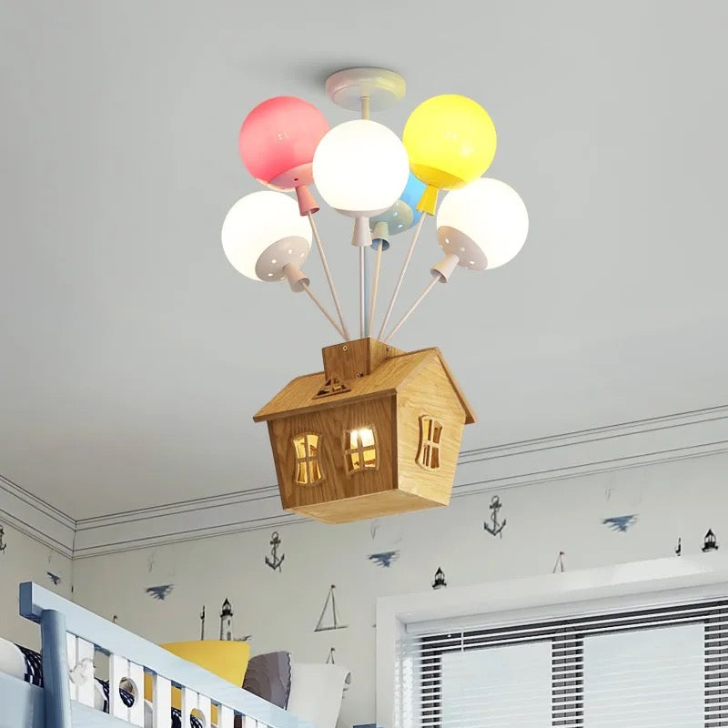 Lampara de empotrar con bombillos en forma de globo