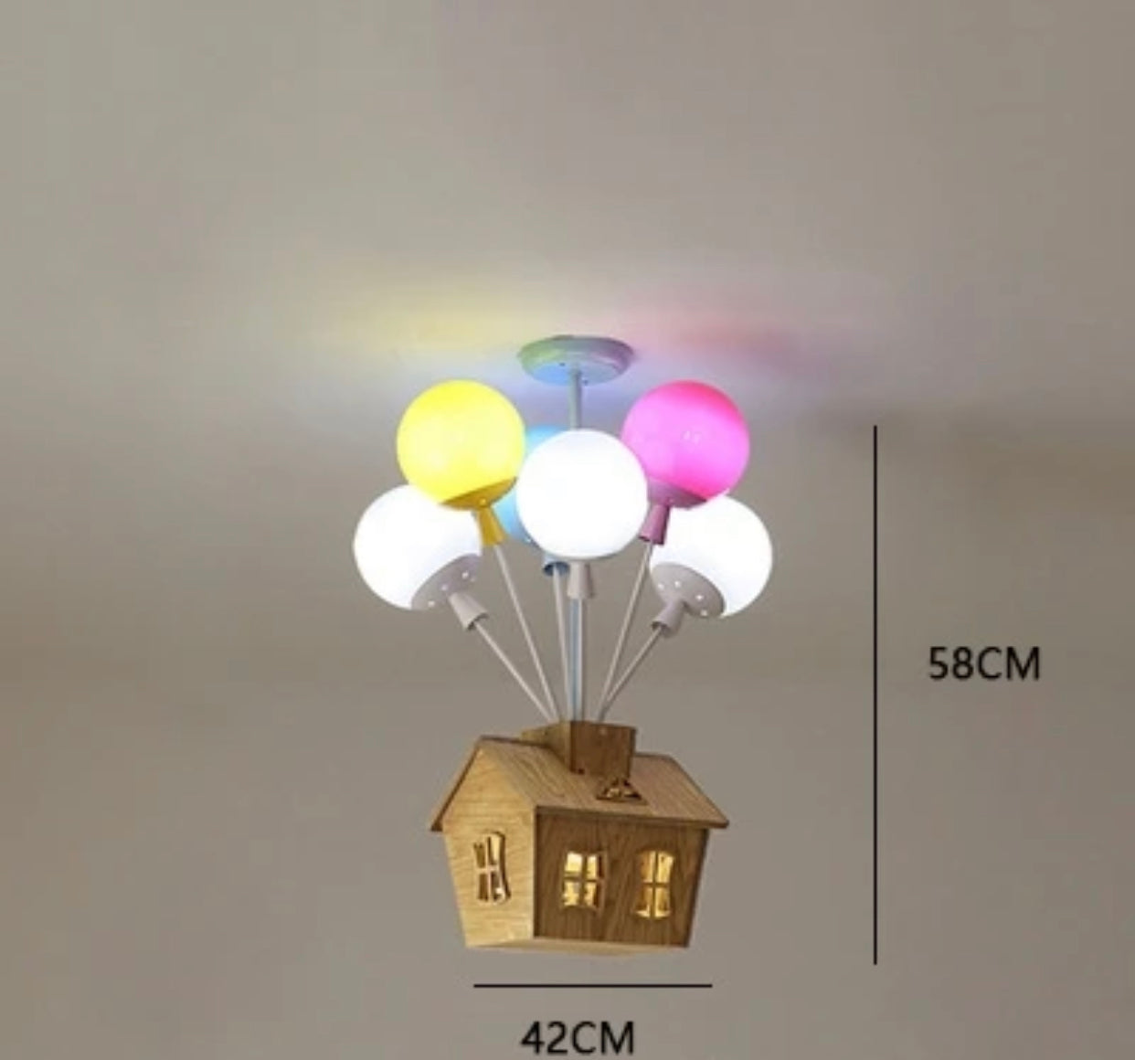 Lampara de empotrar con bombillos en forma de globo