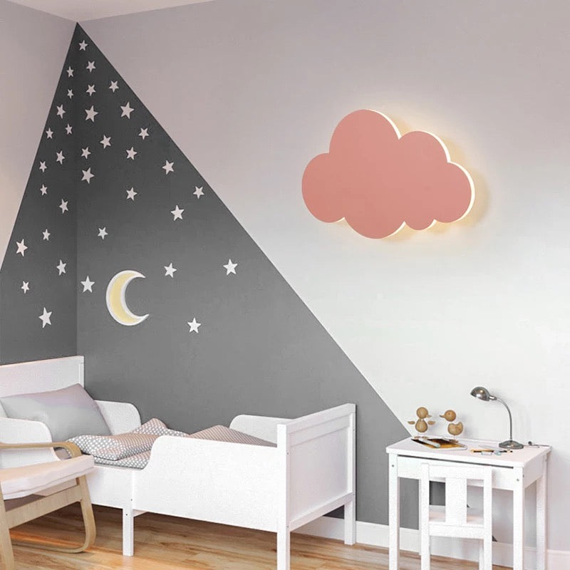 Lampara para pared con forma de nube