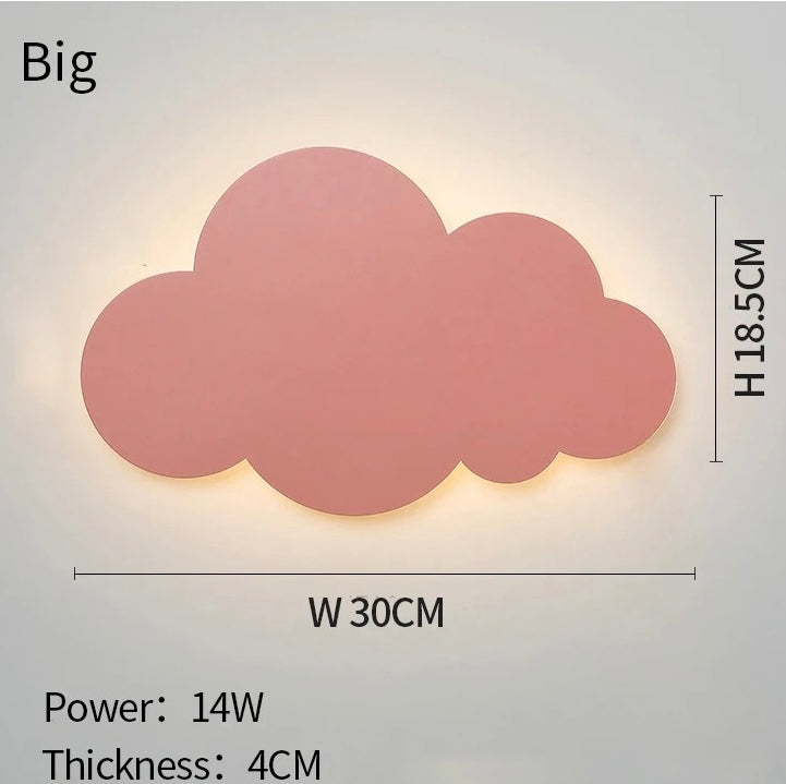 Lampara para pared con forma de nube