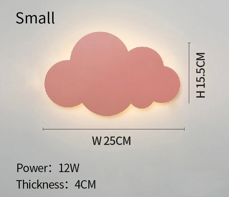 Lampara para pared con forma de nube