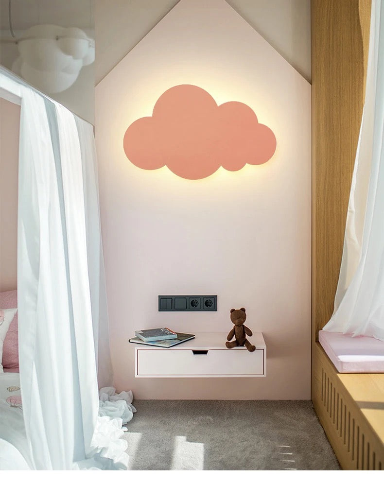 Lampara para pared con forma de nube