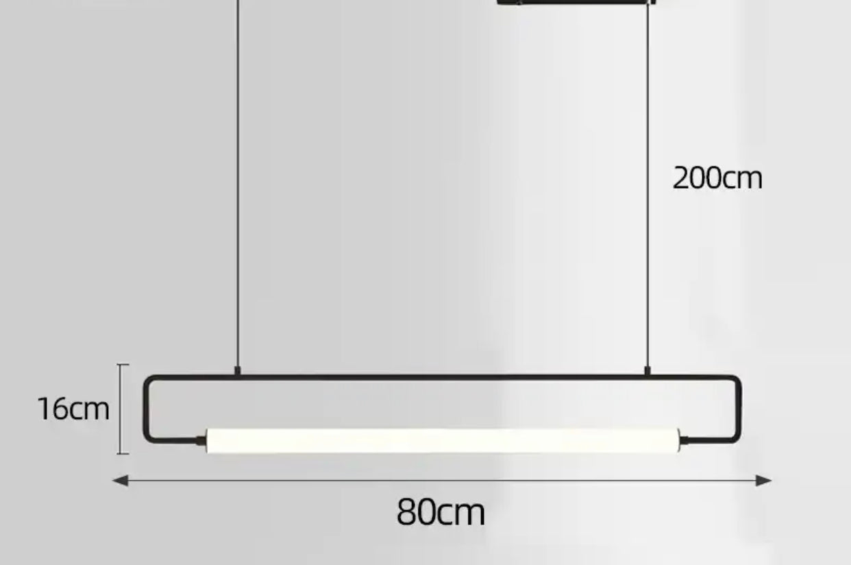 Lampara colgante con tubo led