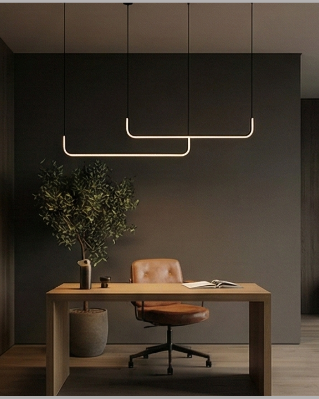 Lampara doble colgante