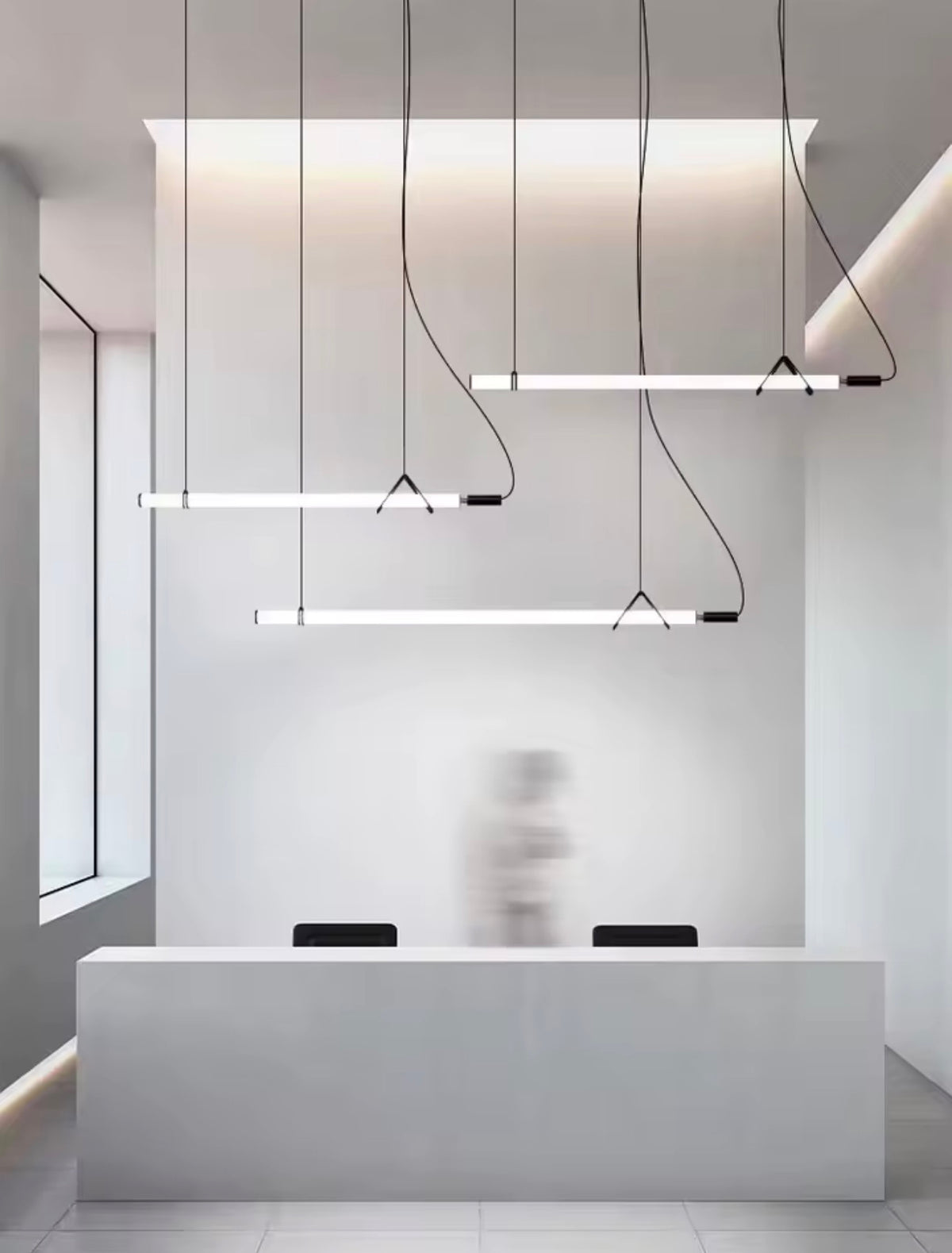 Lámpara Colgante Lineal LED — Tubo Acrílico