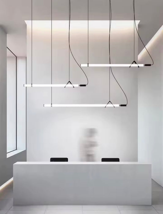 Lámpara Colgante Lineal LED — Tubo Acrílico