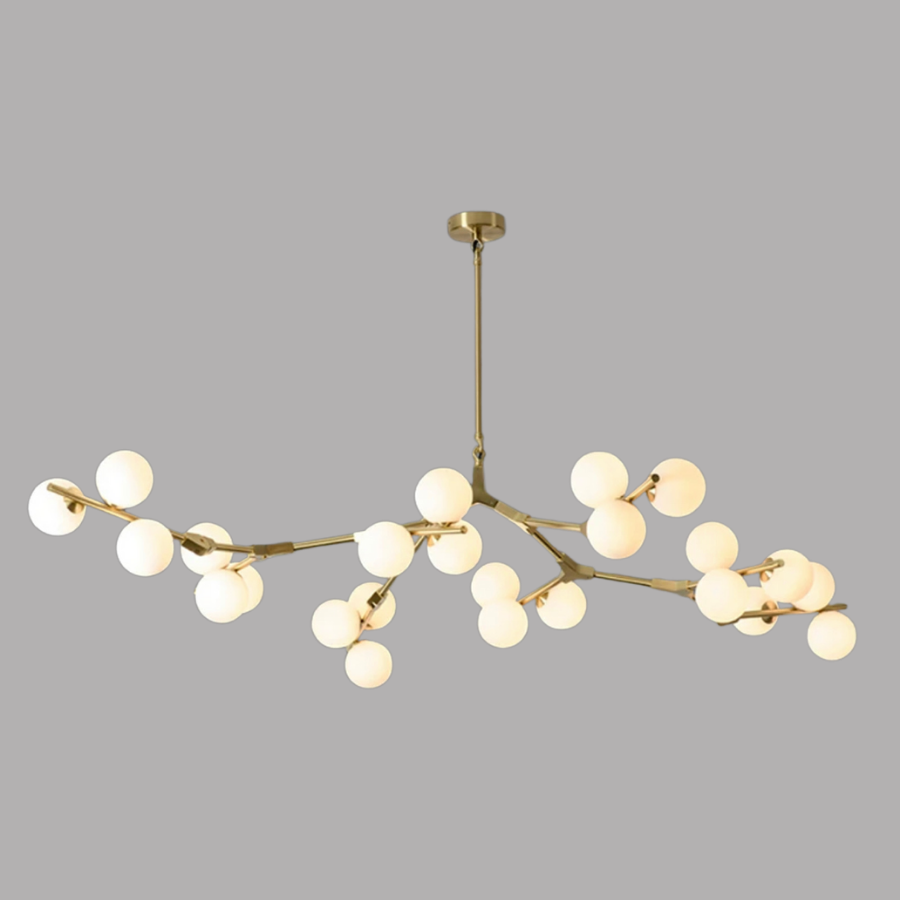 Lampata con bolas de cristal