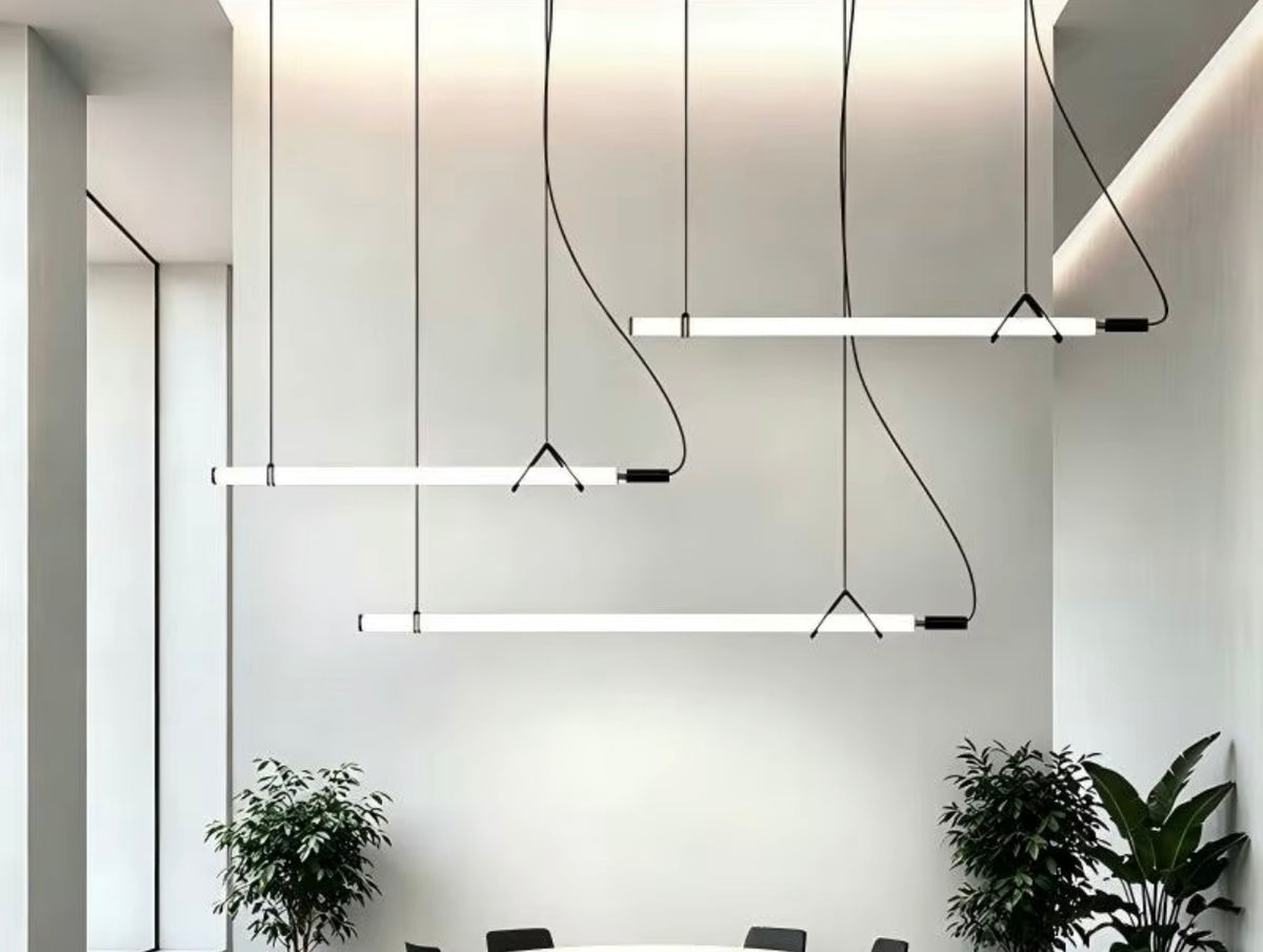 Lámpara Colgante Lineal LED — Tubo Acrílico