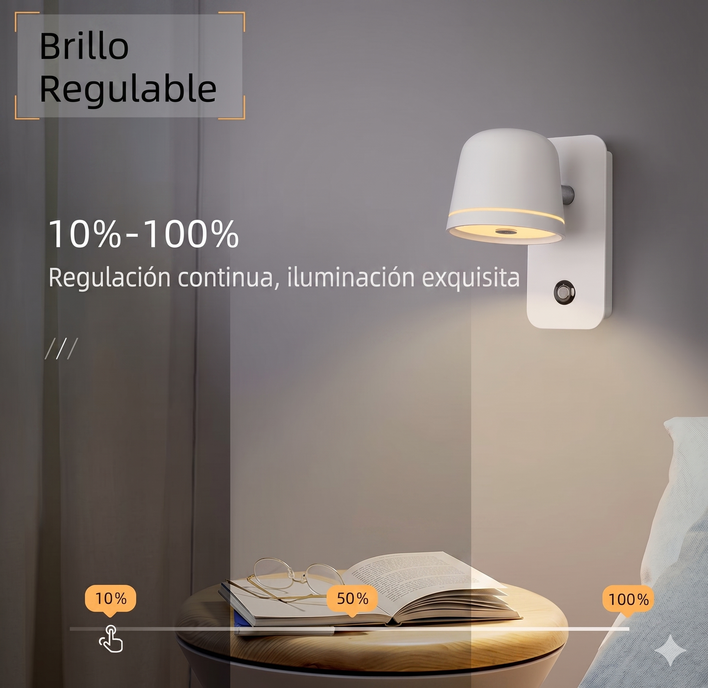 AP65 Aplique LED Touch Tri-Color 5W BD313a