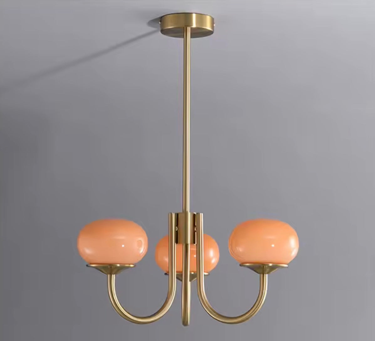 Lámpara Colgante de Cristal Esmerilado — Estilo Francés