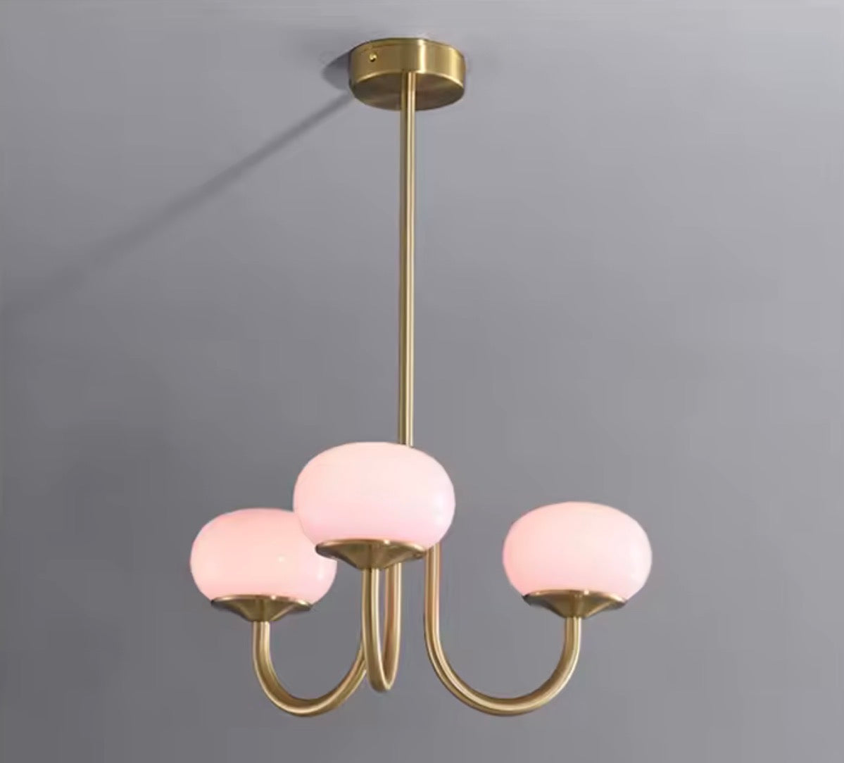Lámpara Colgante de Cristal Esmerilado — Estilo Francés