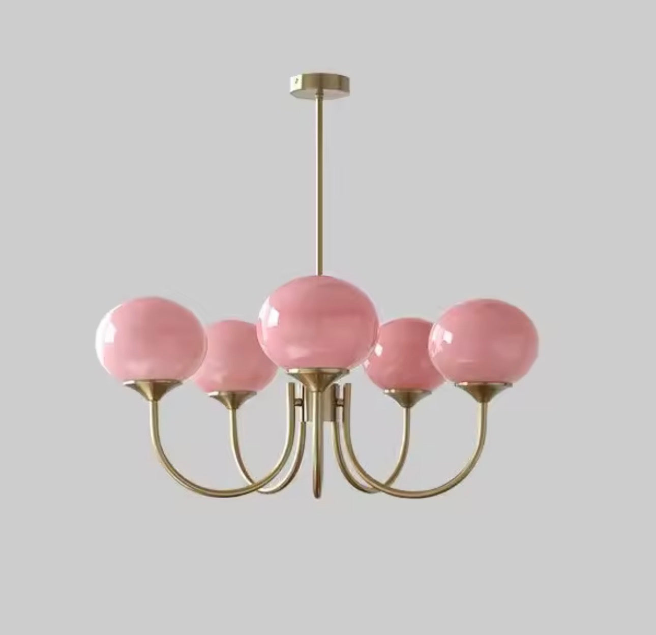 Lámpara Colgante de Cristal Esmerilado — Estilo Francés