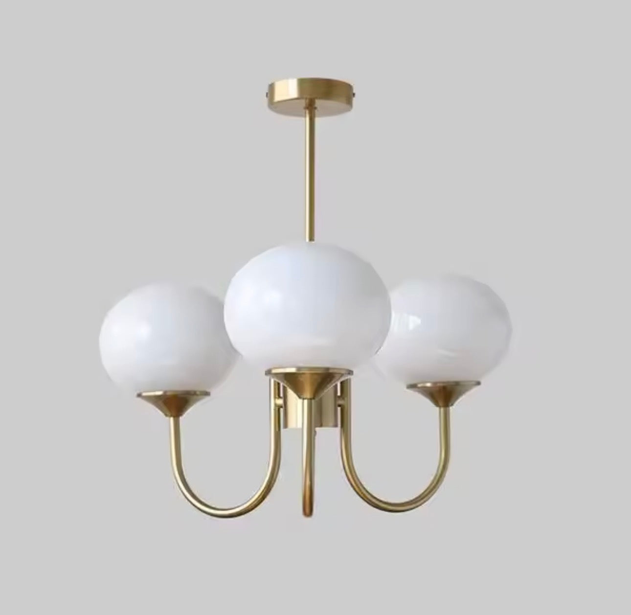 Lámpara Colgante de Cristal Esmerilado — Estilo Francés