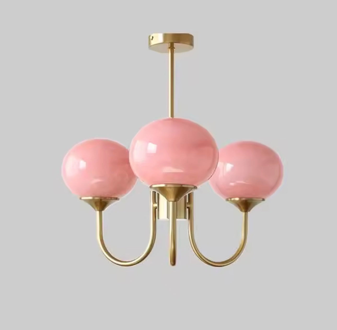 Lámpara Colgante de Cristal Esmerilado — Estilo Francés