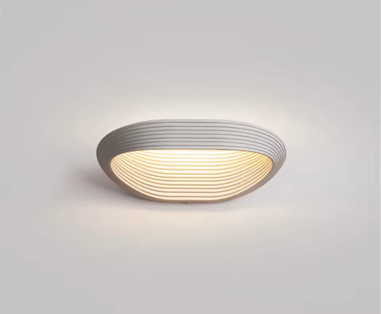 Aplique de Pared LED Ovalado Estriado tipo Concha