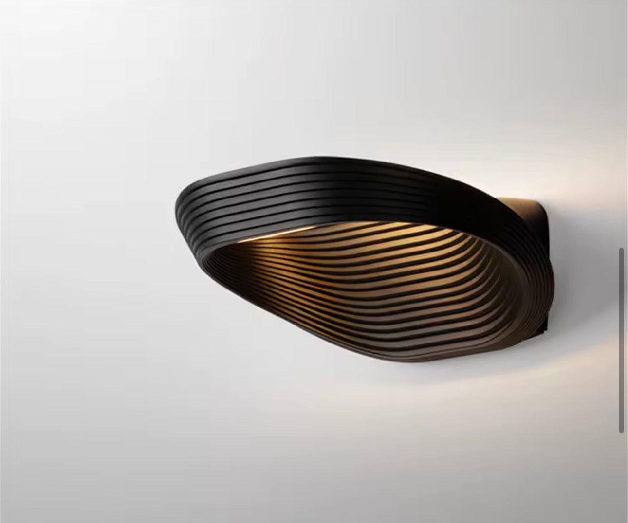 Aplique de Pared LED Ovalado Estriado tipo Concha