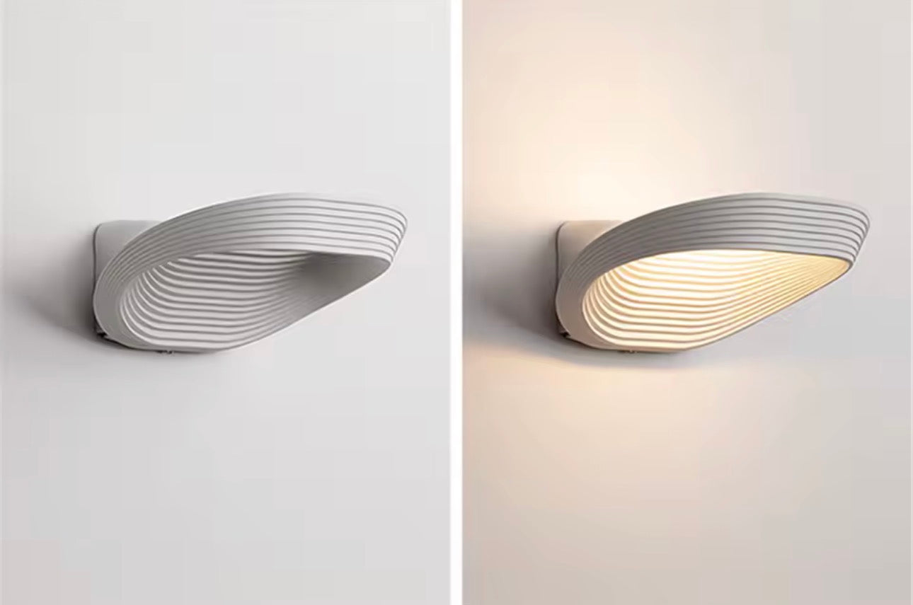 Aplique de Pared LED Ovalado Estriado tipo Concha