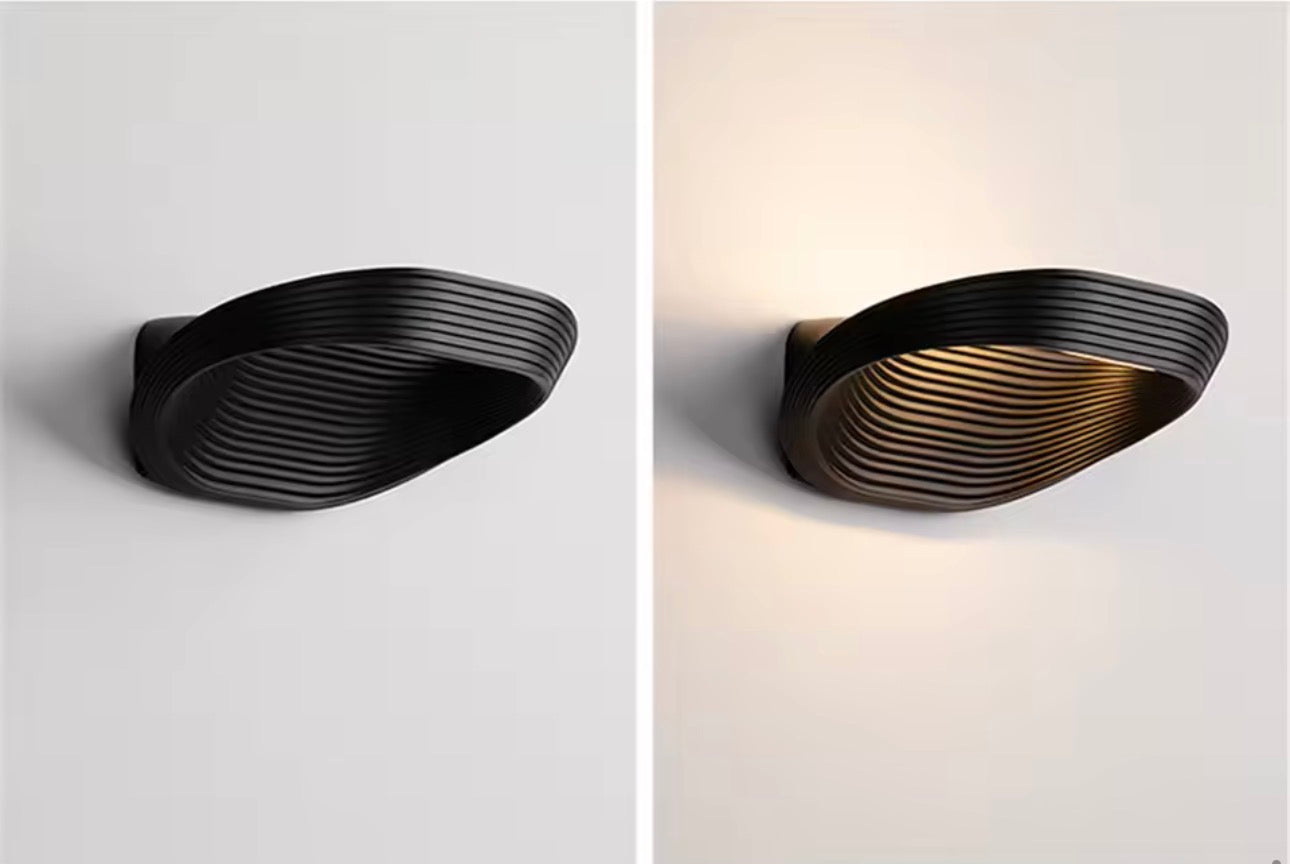 Aplique de Pared LED Ovalado Estriado tipo Concha
