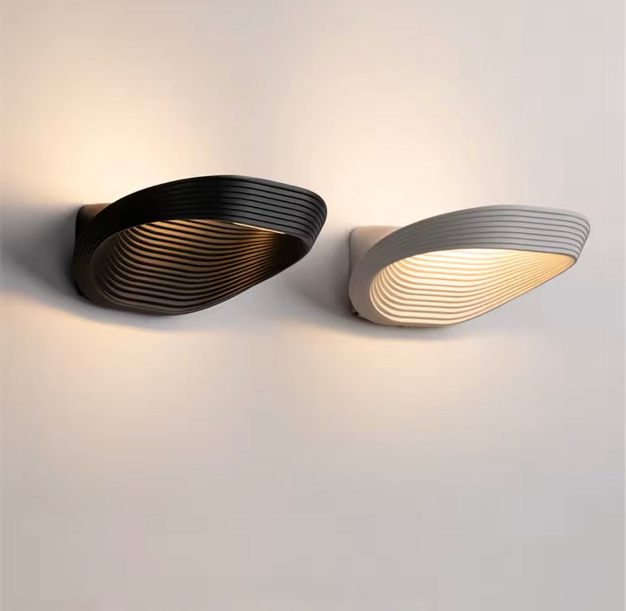 Aplique de Pared LED Ovalado Estriado tipo Concha