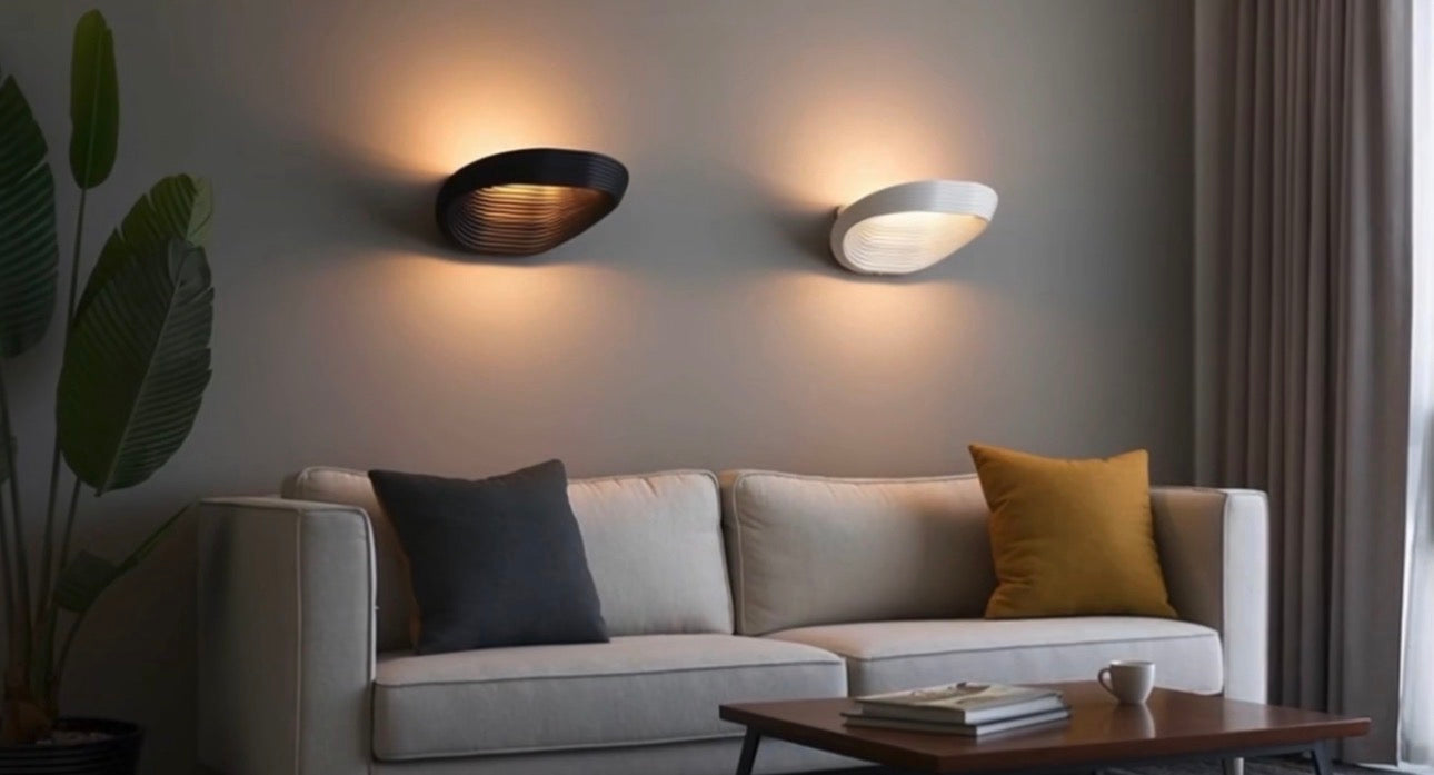 Aplique de Pared LED Ovalado Estriado tipo Concha