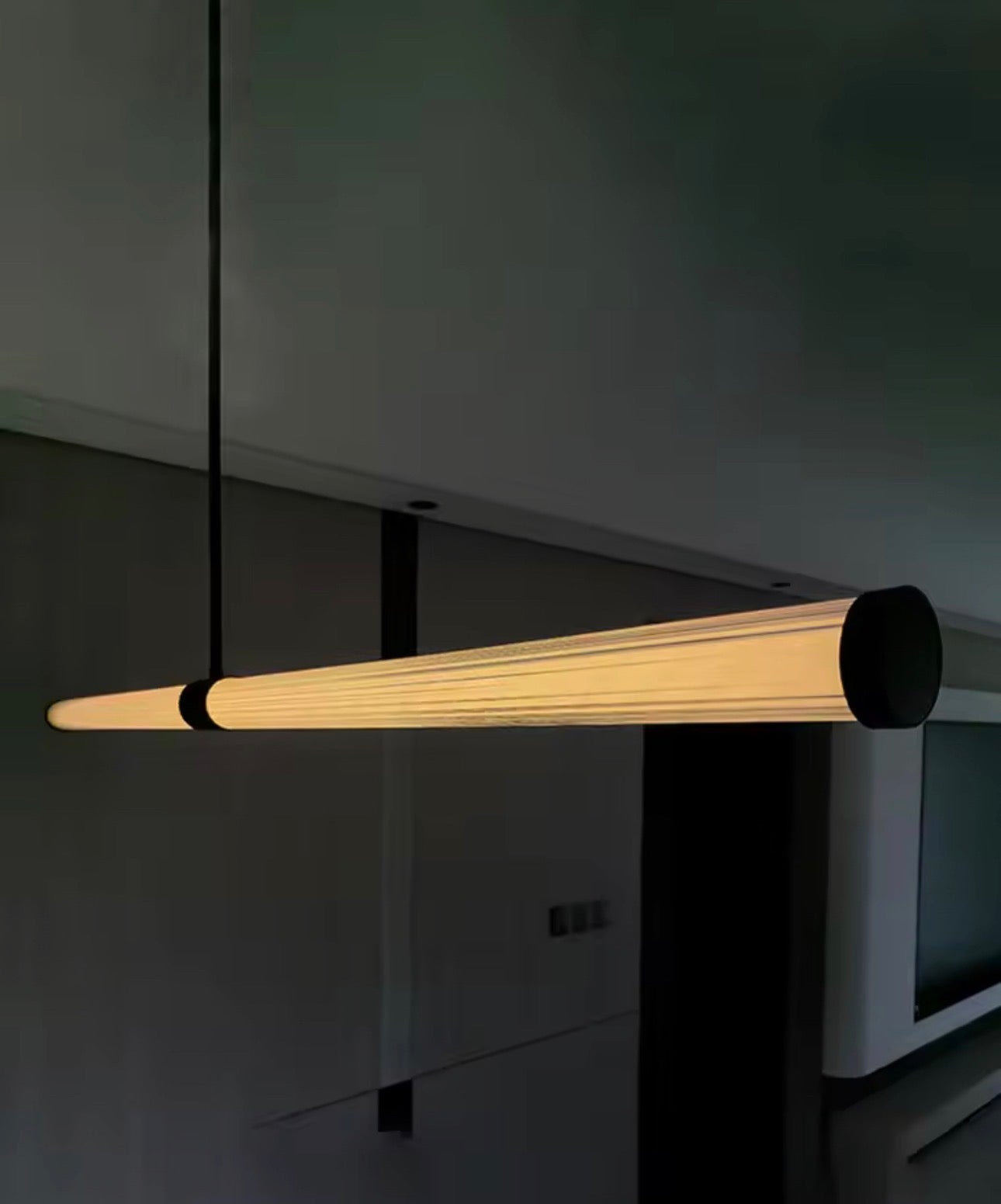 Lámpara Colgante Lineal LED — Tubo de Vidrio