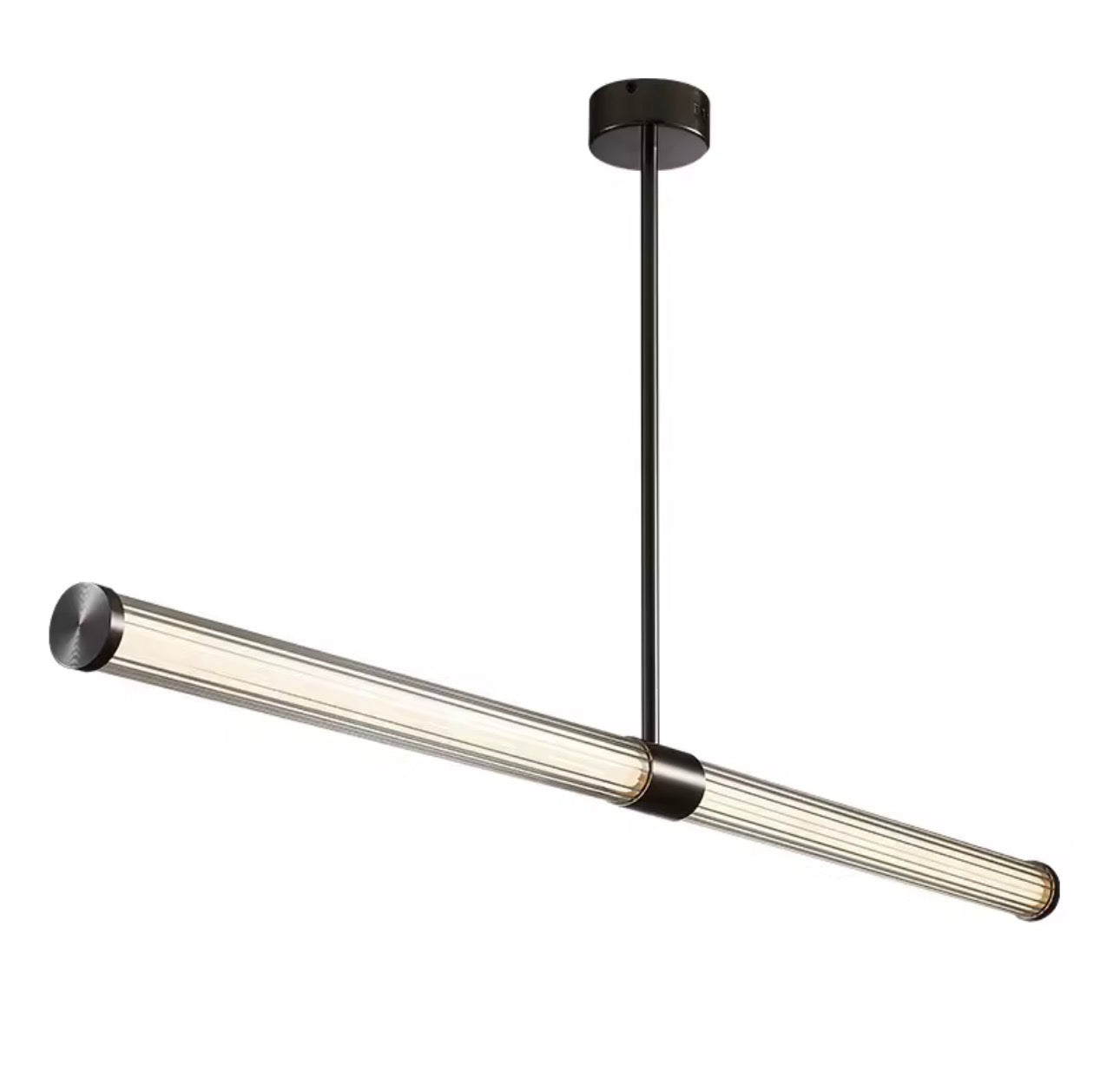 Lámpara Colgante Lineal LED — Tubo de Vidrio
