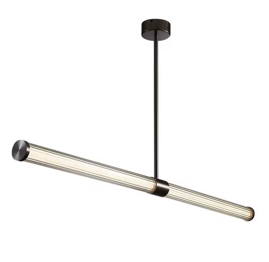 Lámpara Colgante Lineal LED — Tubo de Vidrio