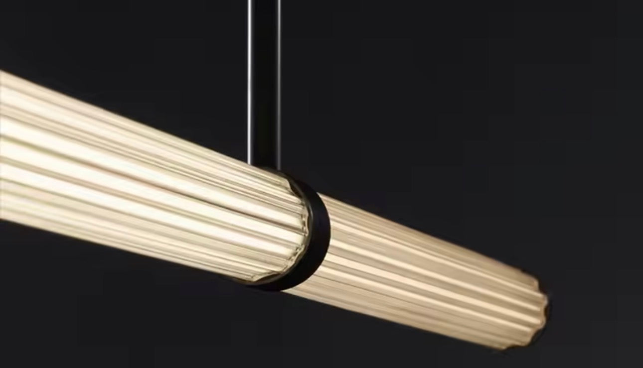 Lámpara Colgante Lineal LED — Tubo de Vidrio