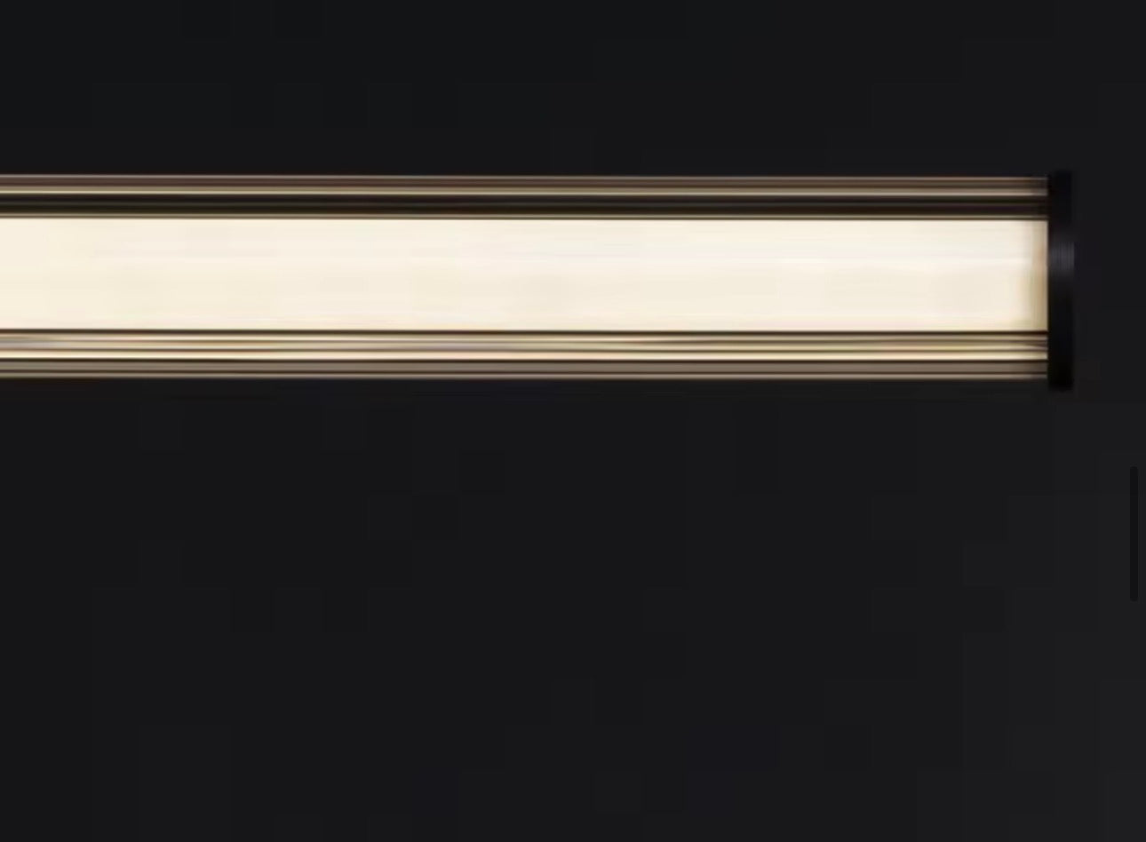 Lámpara Colgante Lineal LED — Tubo de Vidrio