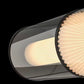 Lámpara Colgante Lineal LED — Tubo de Vidrio con Difusores Plisados