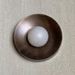Aplique de Pared de Alabastro — Disco de Acero Café