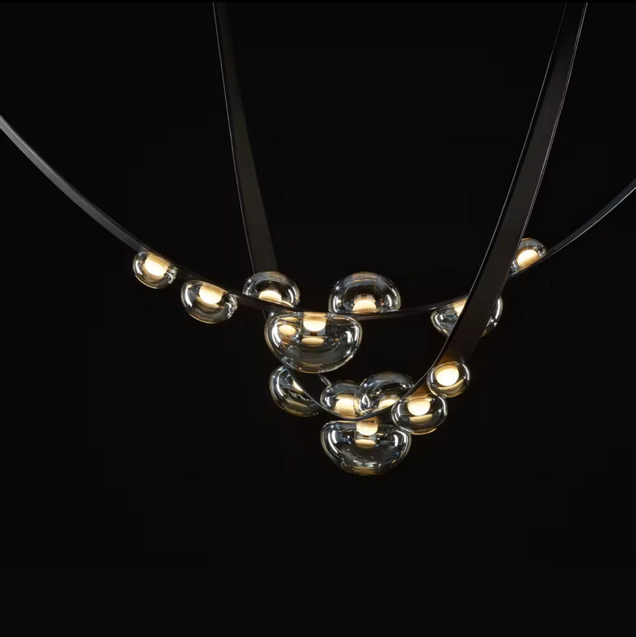 Lampara con correas de cuero