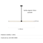 Lámpara Colgante Lineal LED — Tubo de Vidrio