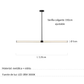 Lámpara Colgante Lineal LED — Tubo de Vidrio