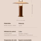 Lámpara de Mesa de Madera y Latón — Pantalla tipo Disco